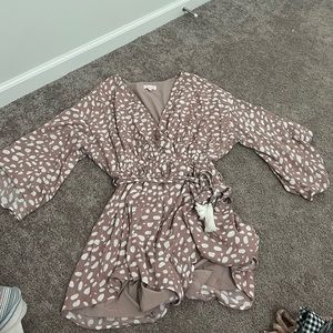 Women’s pink lily romper